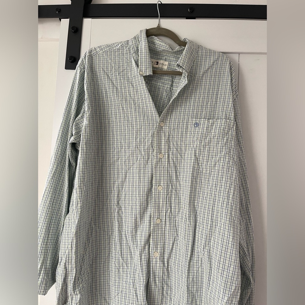 Duck Head Blue and Green Plaid Shirt